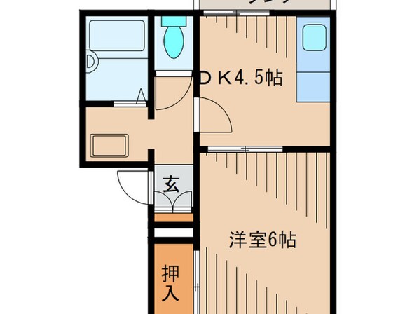 ﾊｲﾂｶﾀｰﾗの物件間取画像